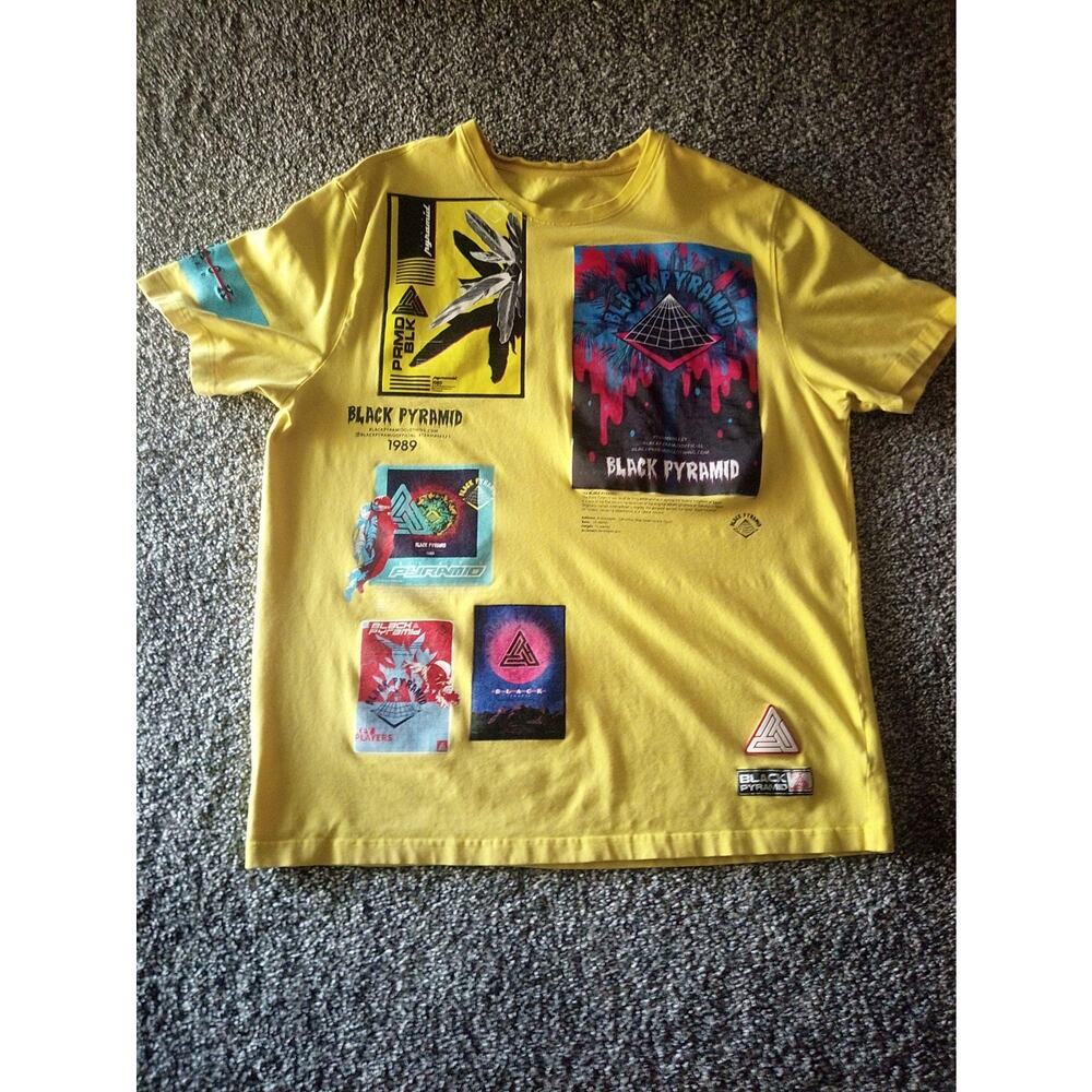 Black Pyramid Yellow Shirt Size XL Pre Owned